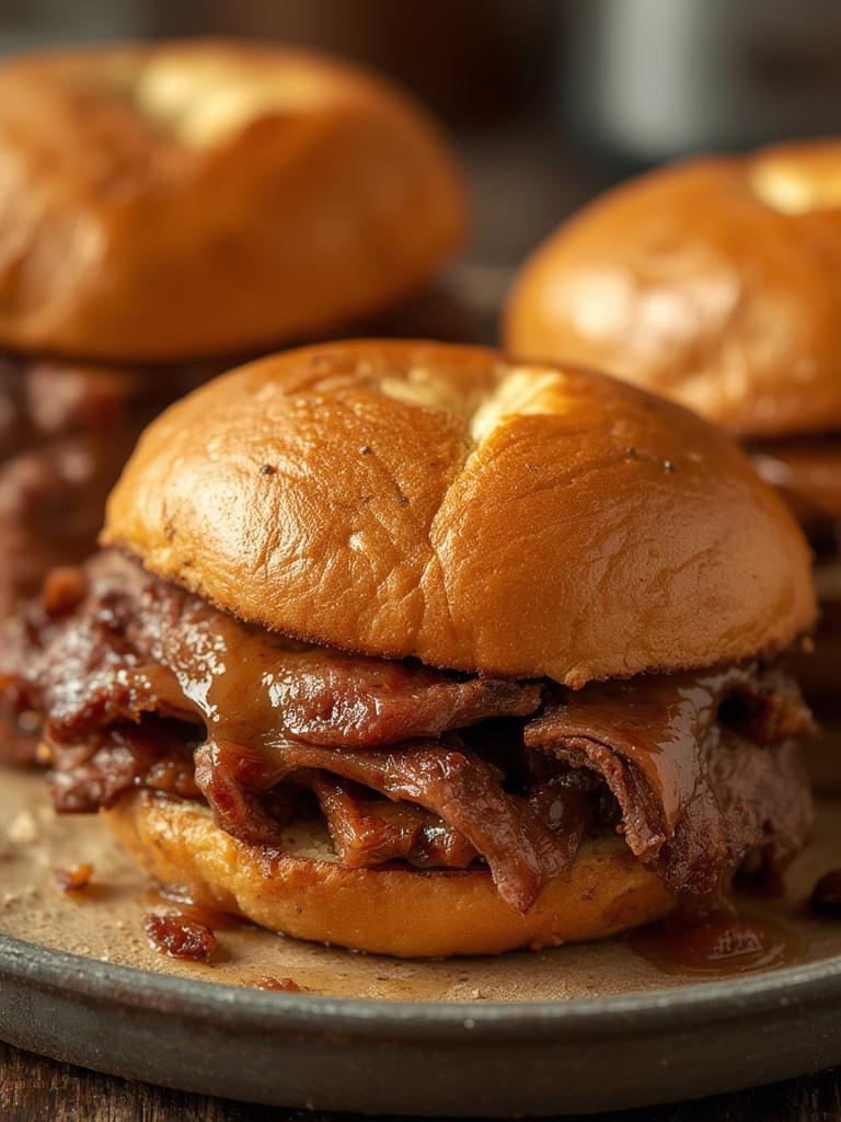 Crockpot French Dip Sandwiches