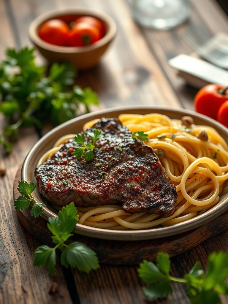 Steak and Pasta