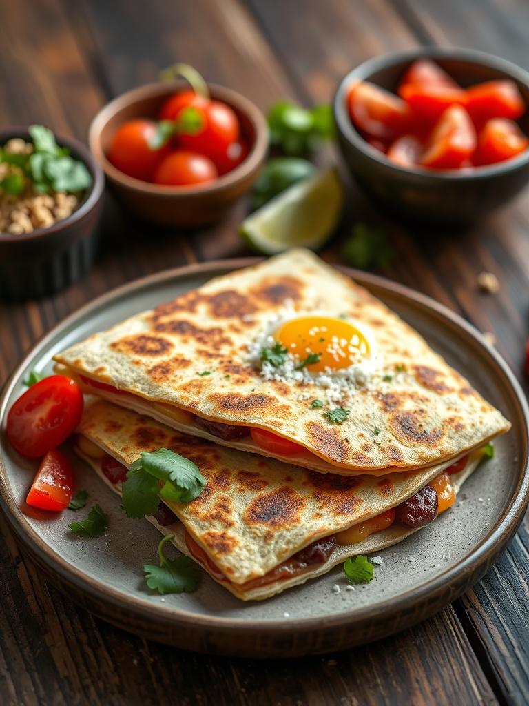 10-Minute Breakfast Quesadilla (High Protein)