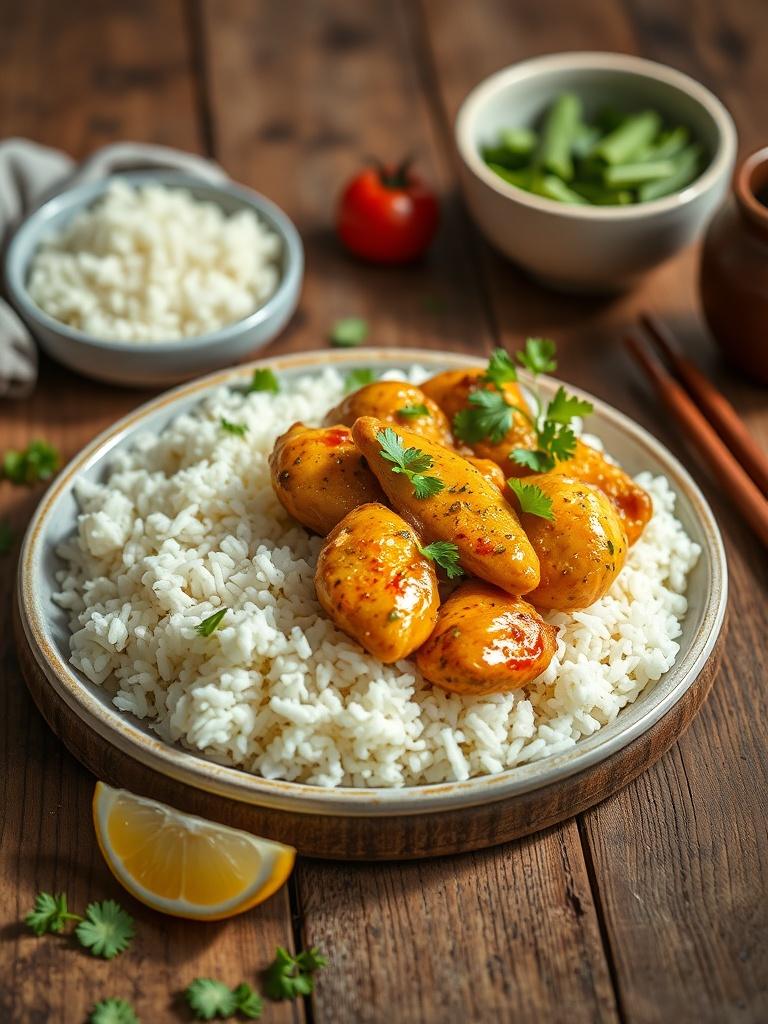 20-Minute Garlic Butter Chicken with Rice