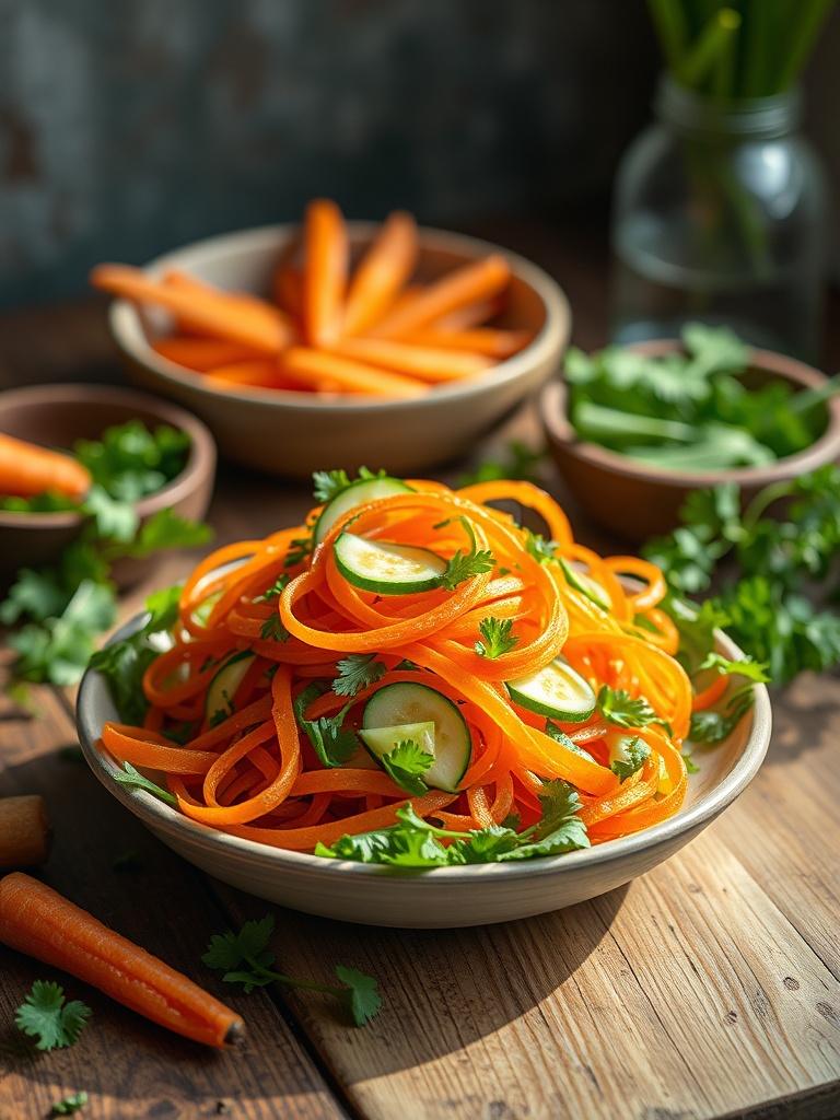 Carrot and Cucumber Ribbon Salad