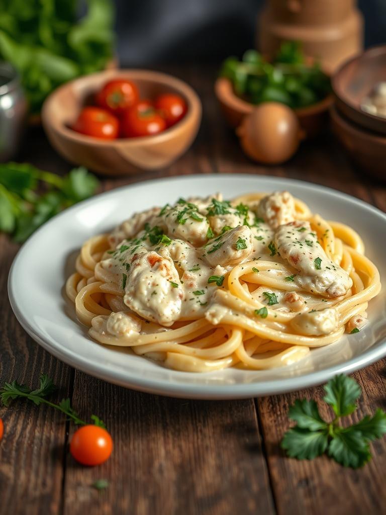 Creamy Chicken Alfredo Pasta