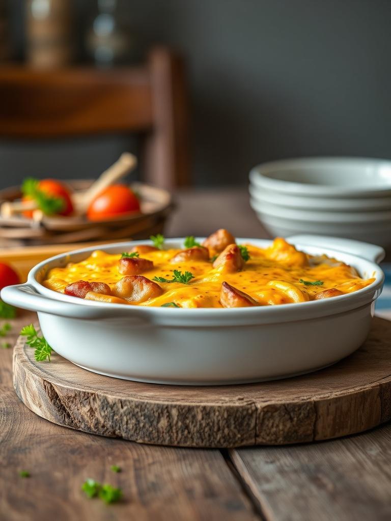 Easy Cheesy Potato & Sausage Casserole
