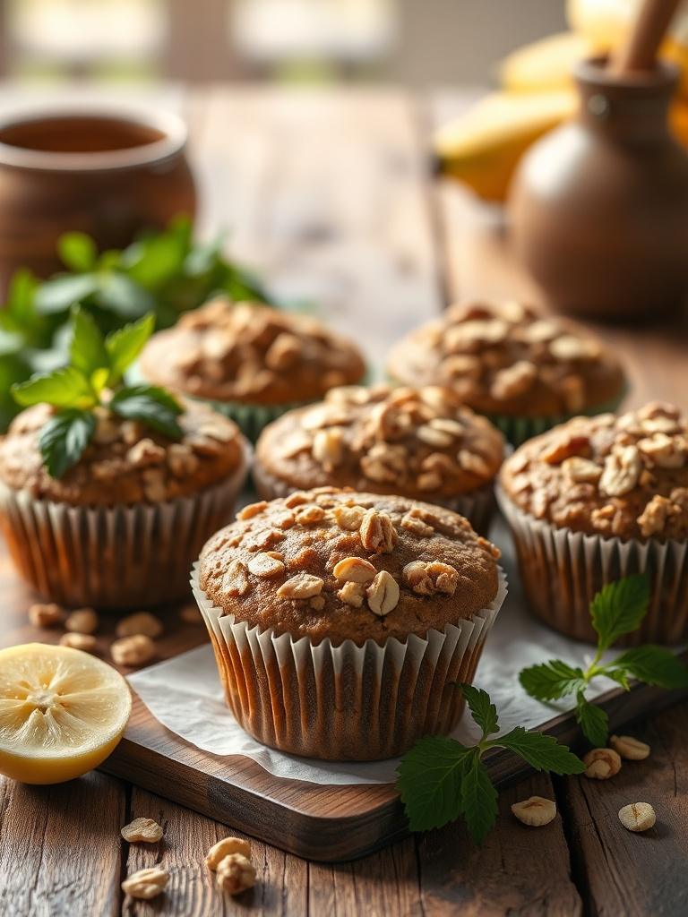 Healthy Banana Oatmeal Muffins (No Sugar)
