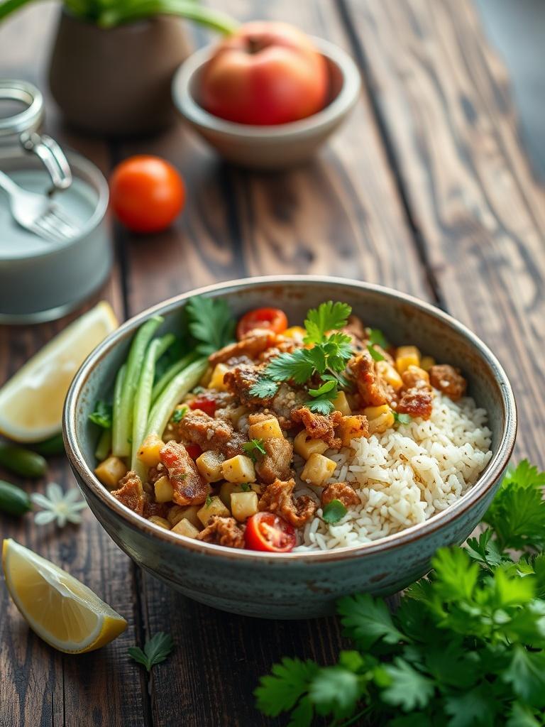Healthy Street Corn Chicken Rice Bowl