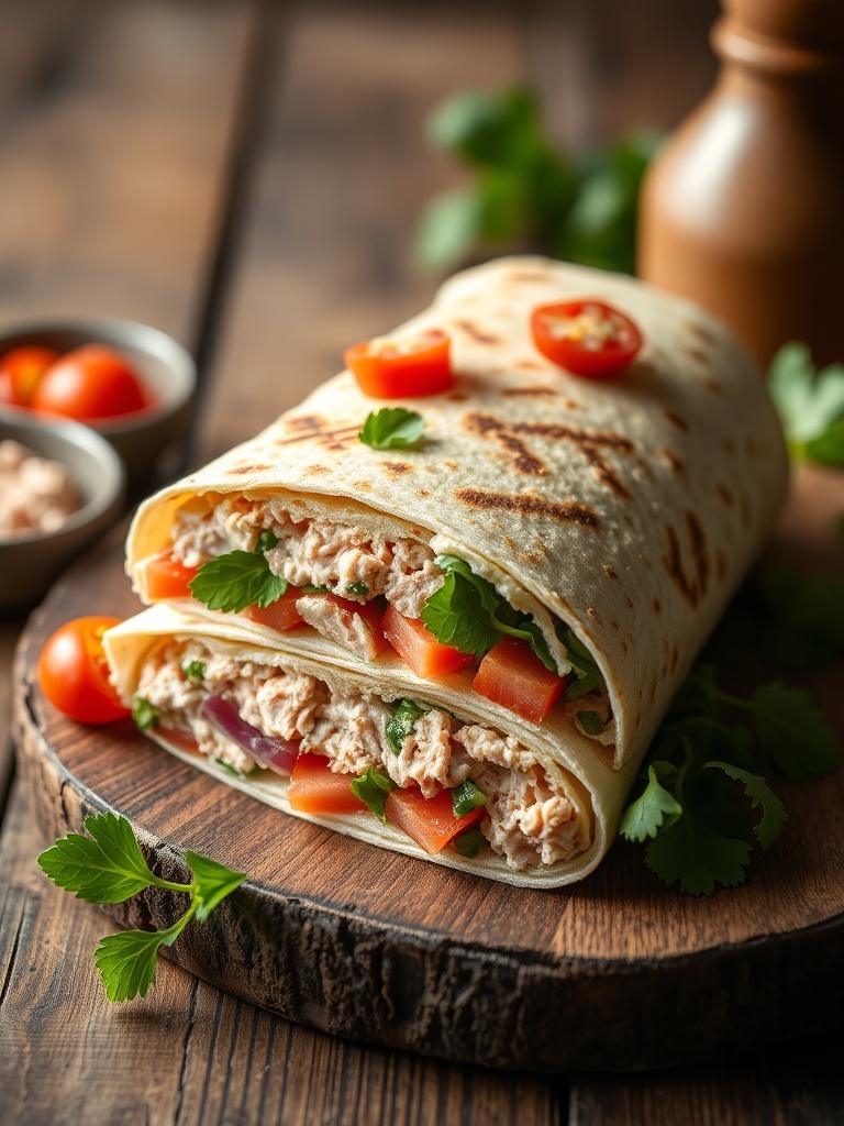 Healthy Tuna Melt Wrap