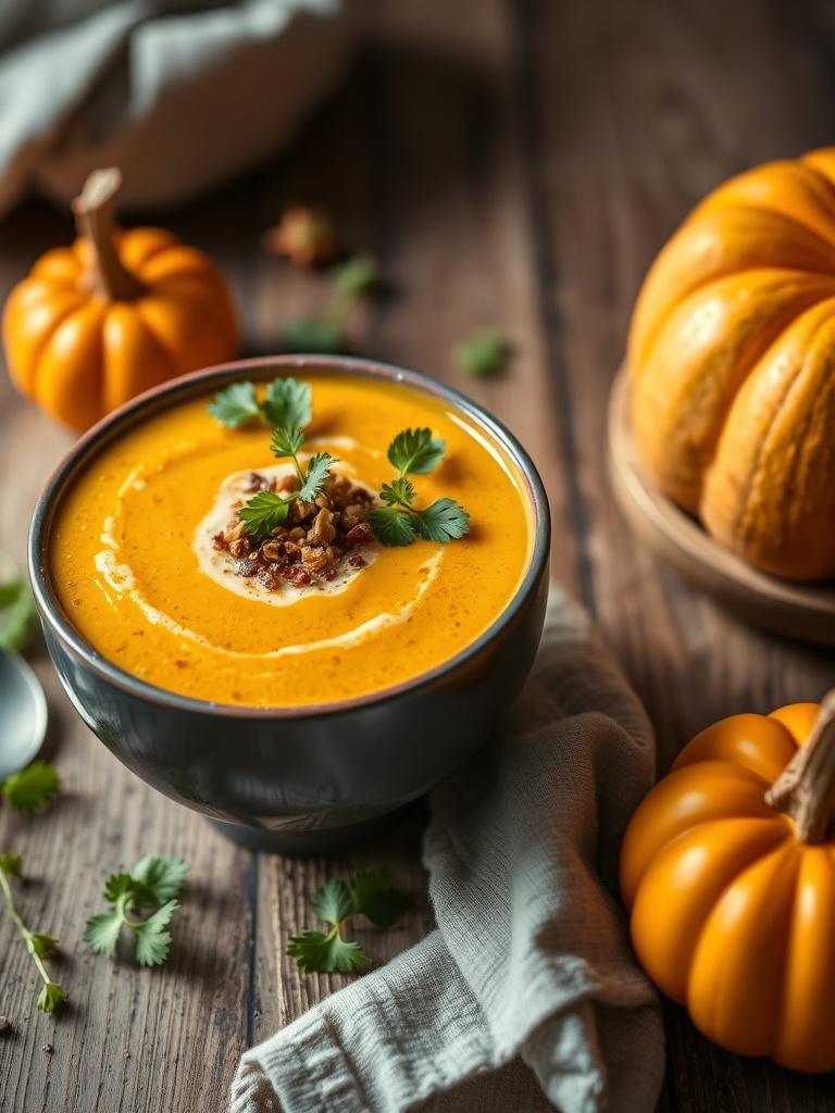 High-Protein Vegan Pumpkin Soup