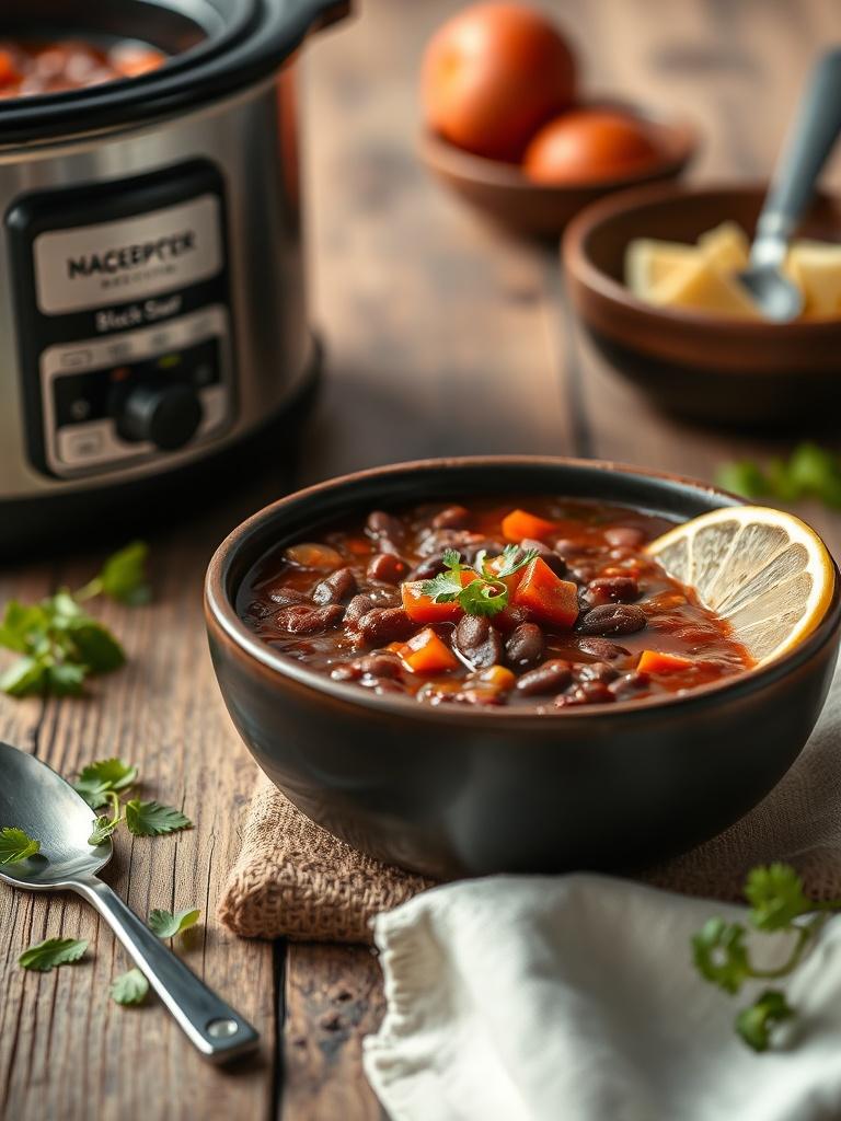 Slow Cooker Black Bean Soup