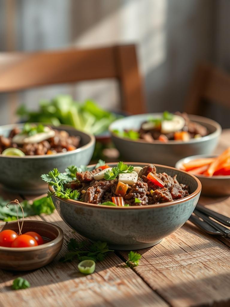 Viral Hot Honey Ground Beef Bowls